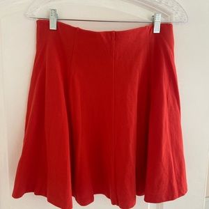 Monki orange mini pleated skirt - size L